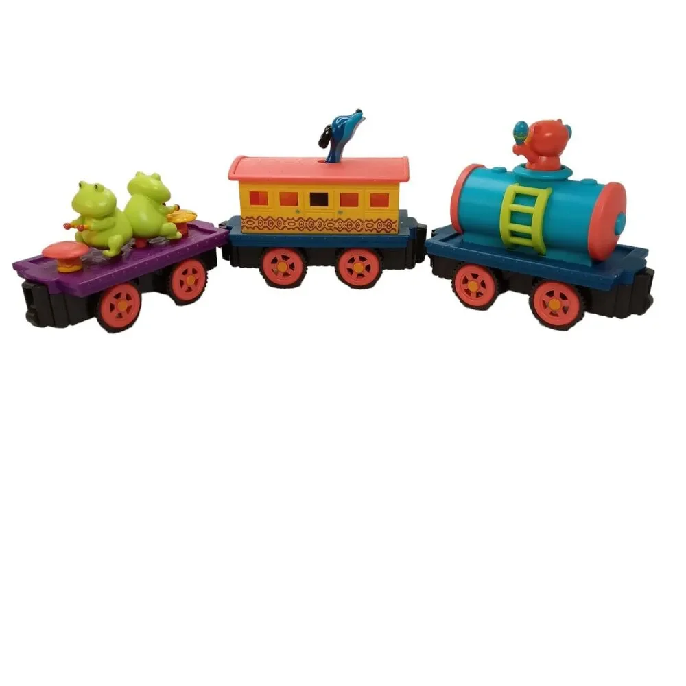 B Toys Critter Express Train Replacement Cars Dog Cat Frog Magnetic Toy Vehicles